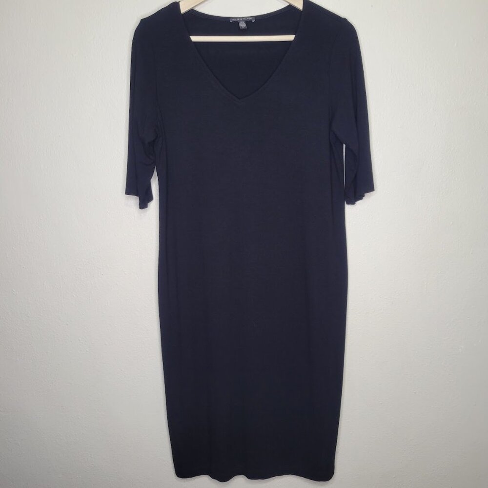 Eileen Fisher Viscose Jersey V-Neck Dress Size S